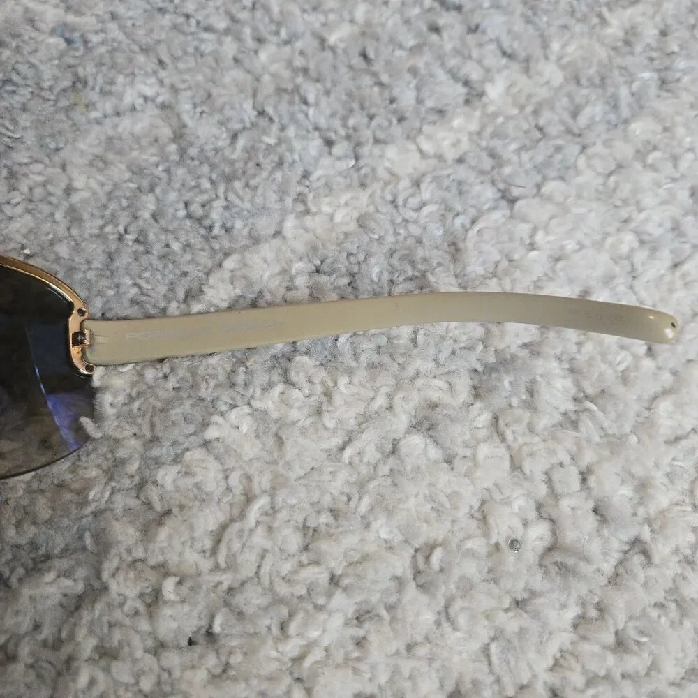 Porsche Design Beige Gold  P8518 Sunglasses UV Protection Comes With The Case